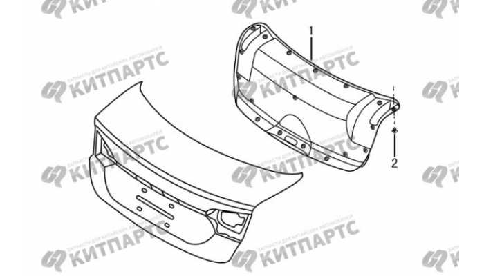 Обивка крышки багажника Dong Feng S30