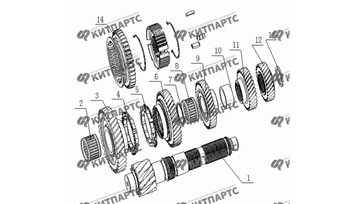 Вал вторичный Geely