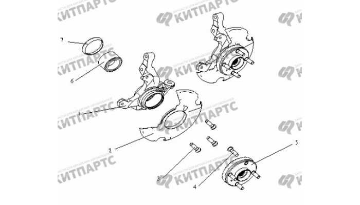 Кулак поворотный правый Geely Otaka (CK)