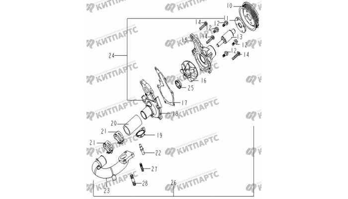 Насос водяной Geely Otaka (CK)